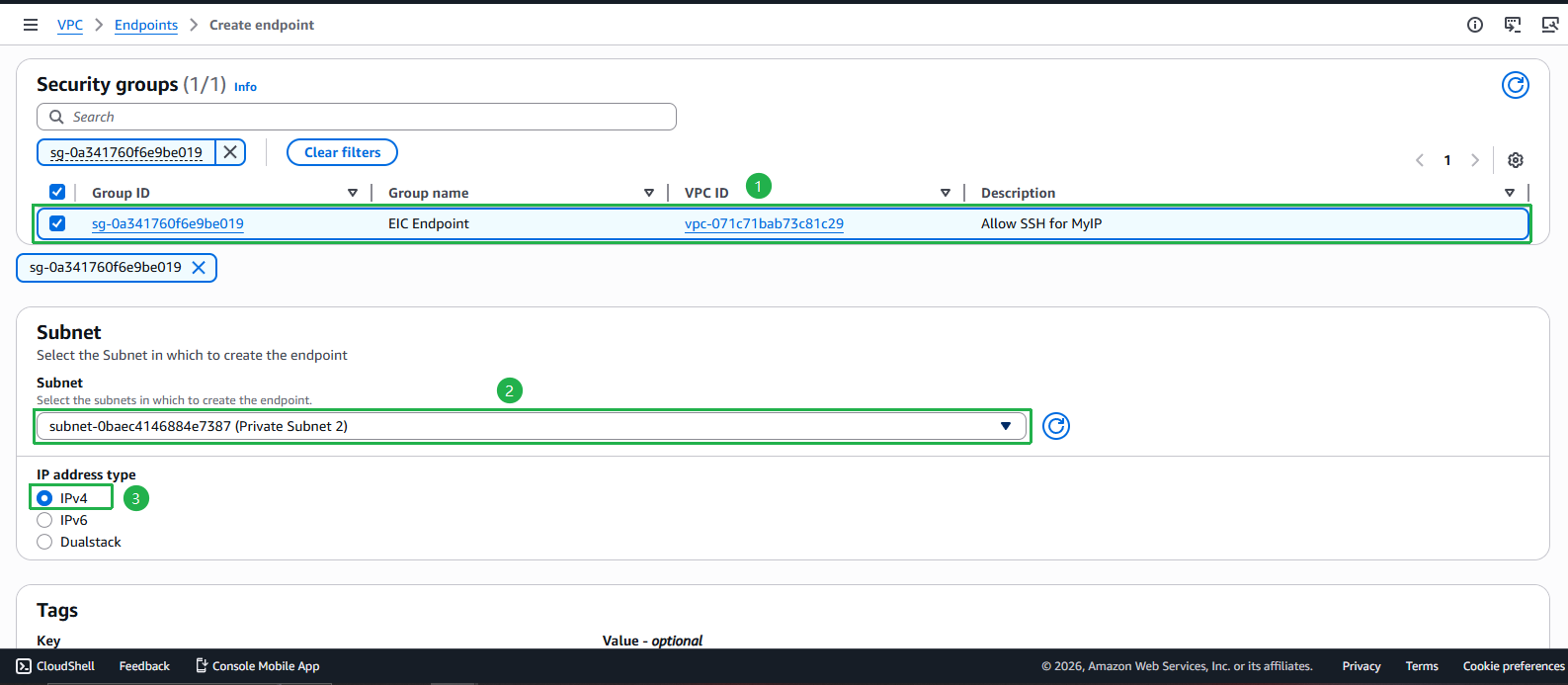 Create VPC