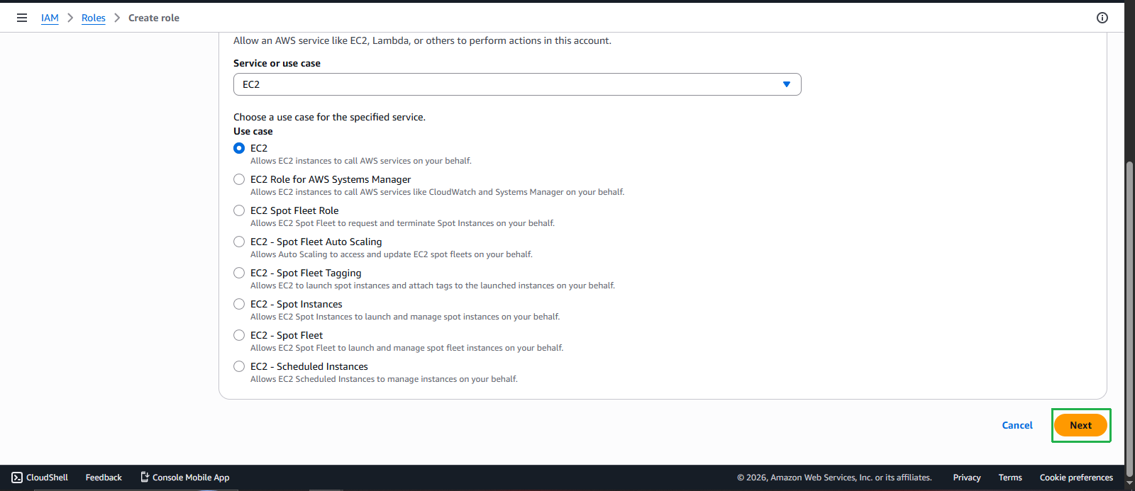 Create VPC
