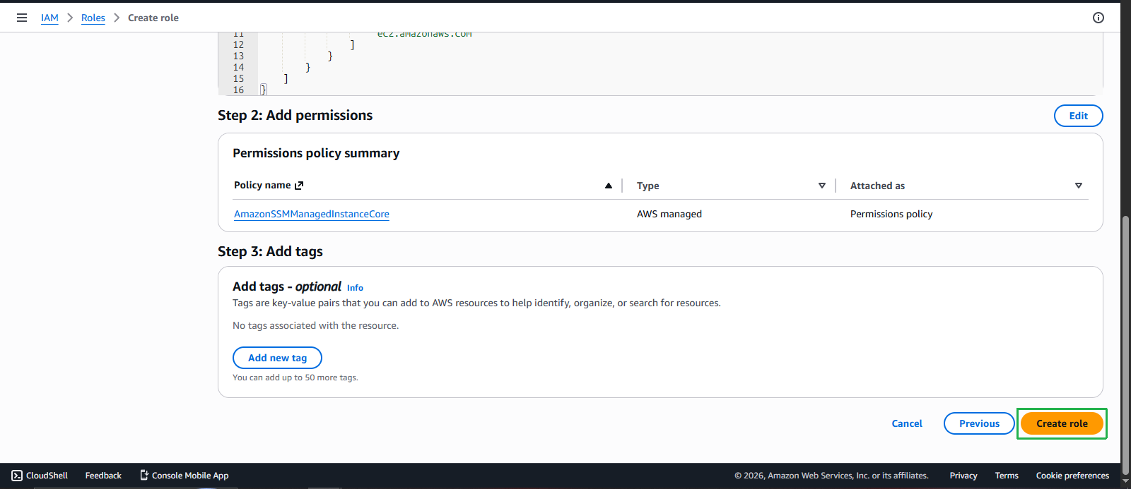 Create VPC