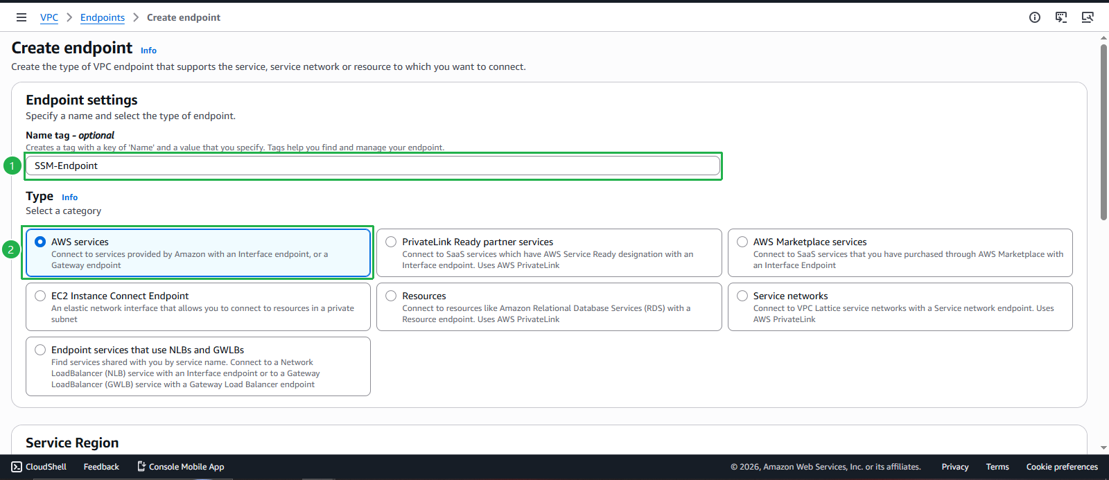 Create VPC