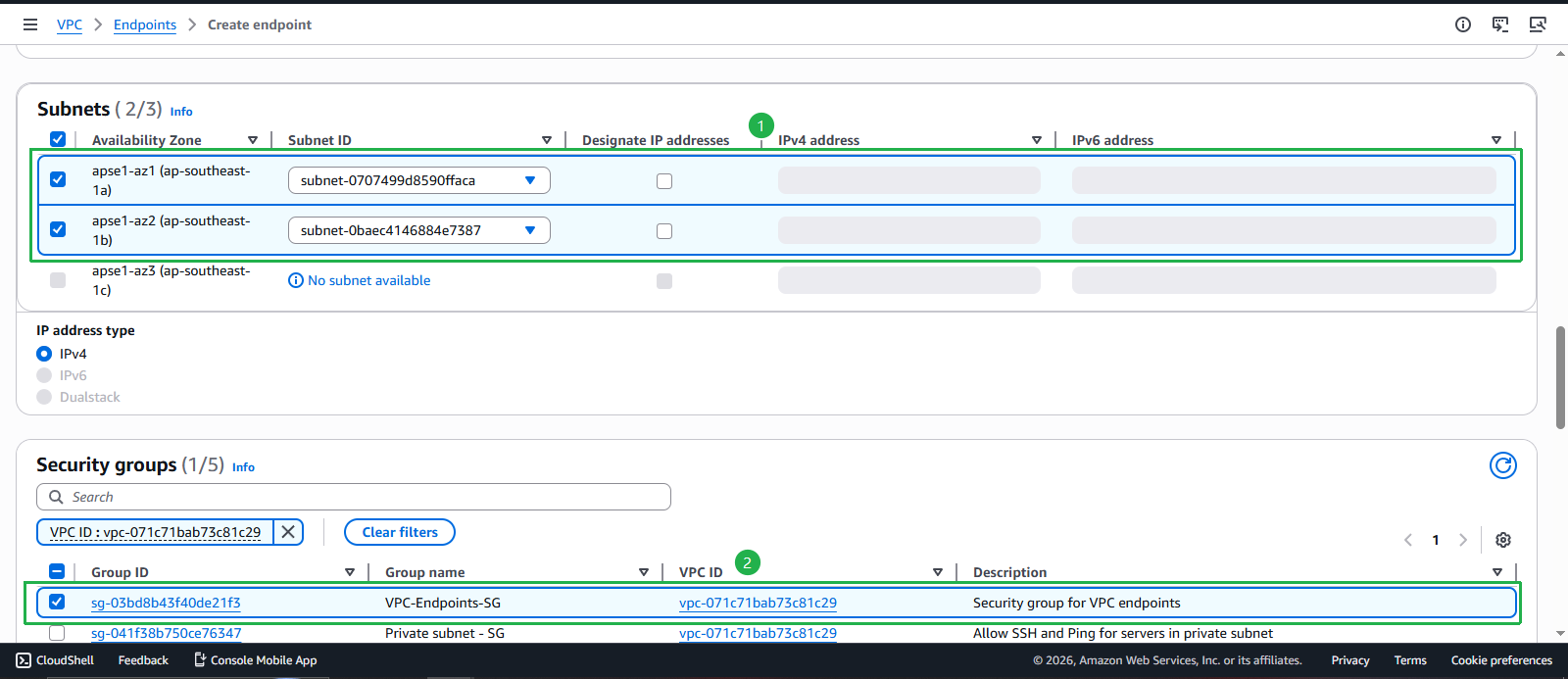 Create VPC