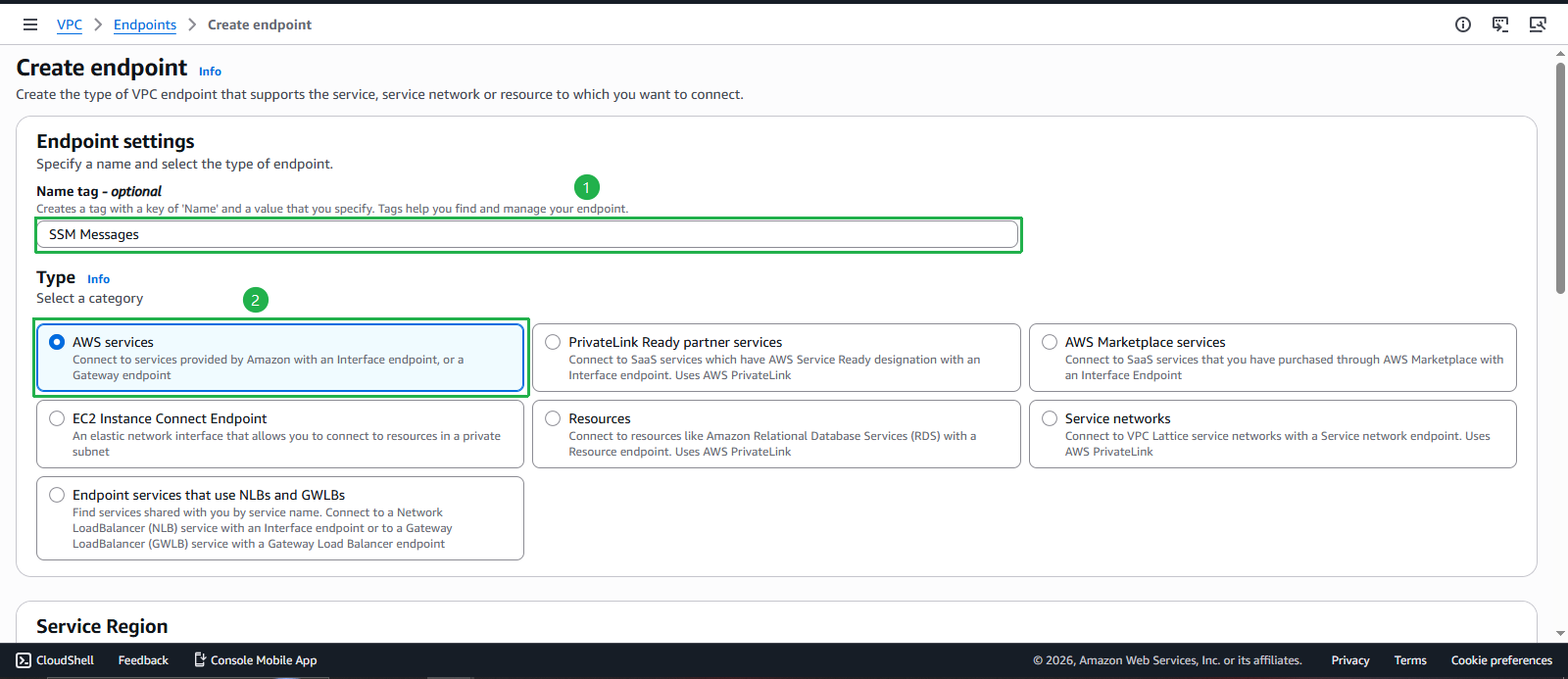 Create VPC