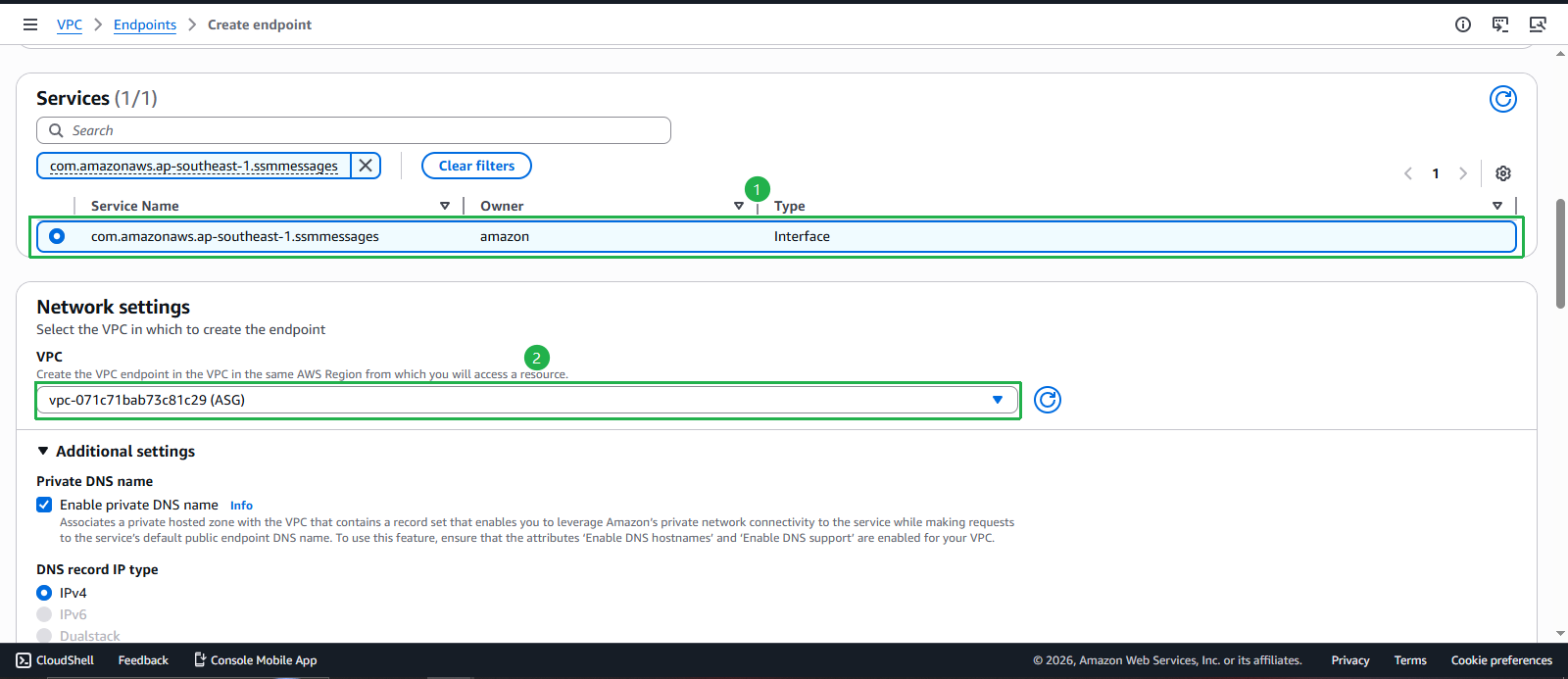 Create VPC