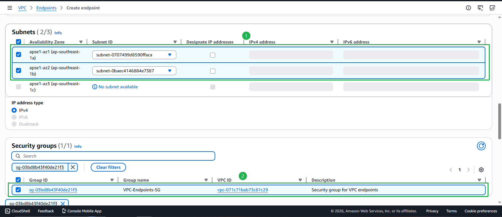 Create VPC