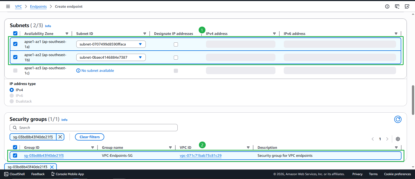 Create VPC