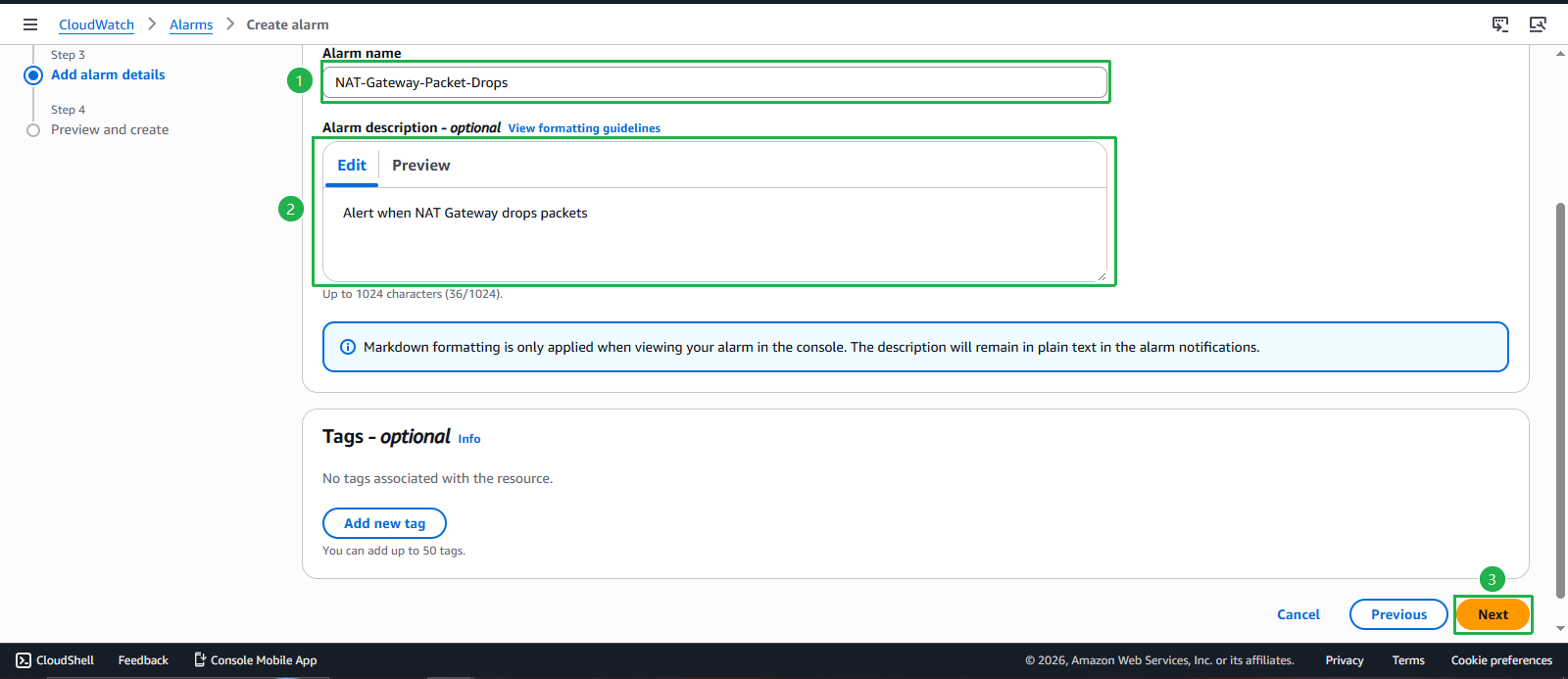 Create VPC