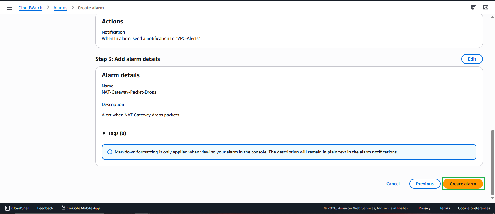 Create VPC