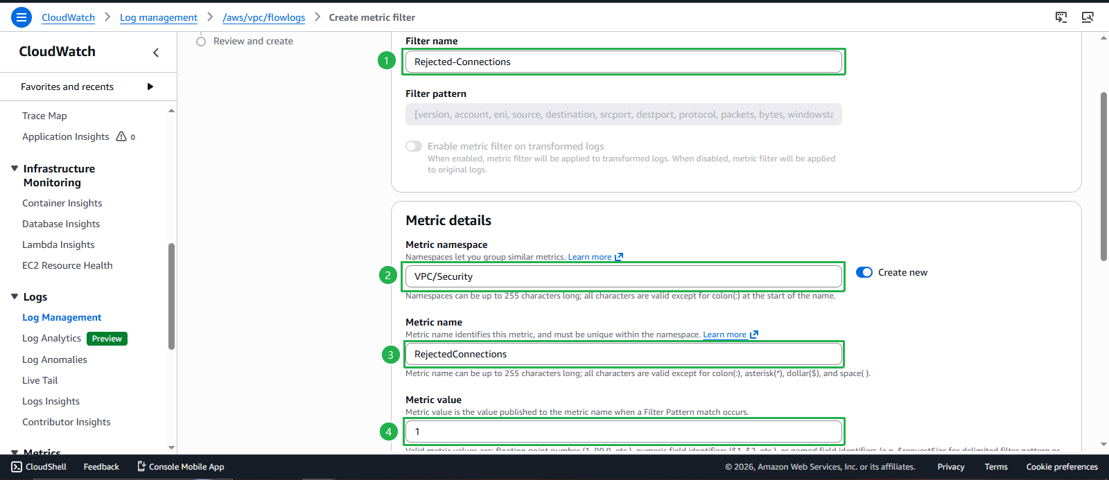 Create VPC