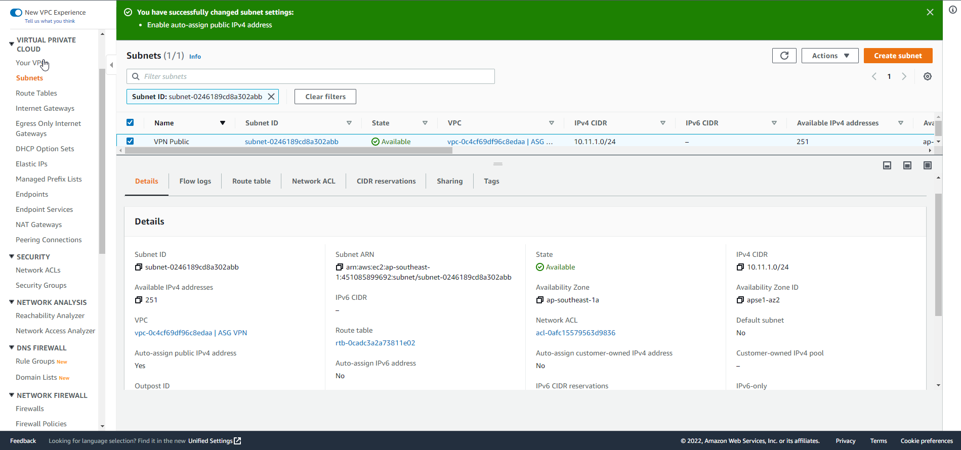Create VPC
