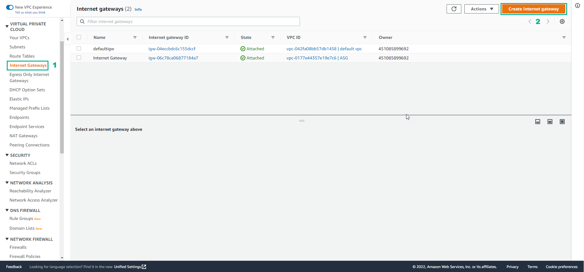 Create VPC