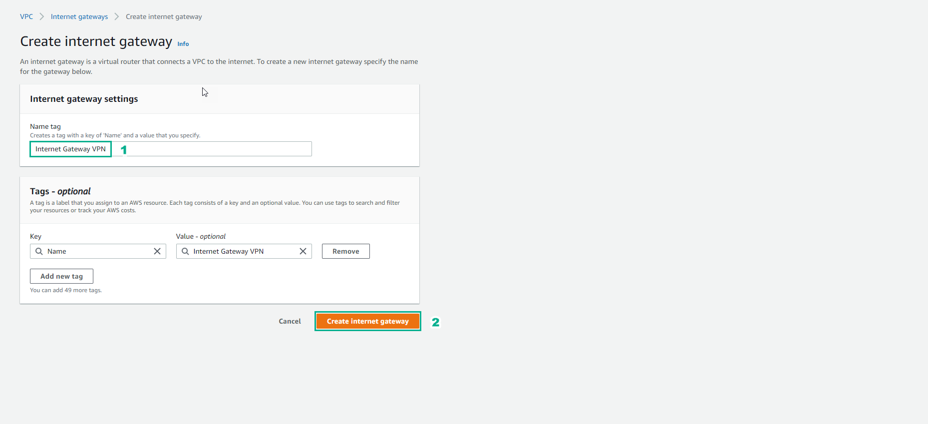 Create VPC