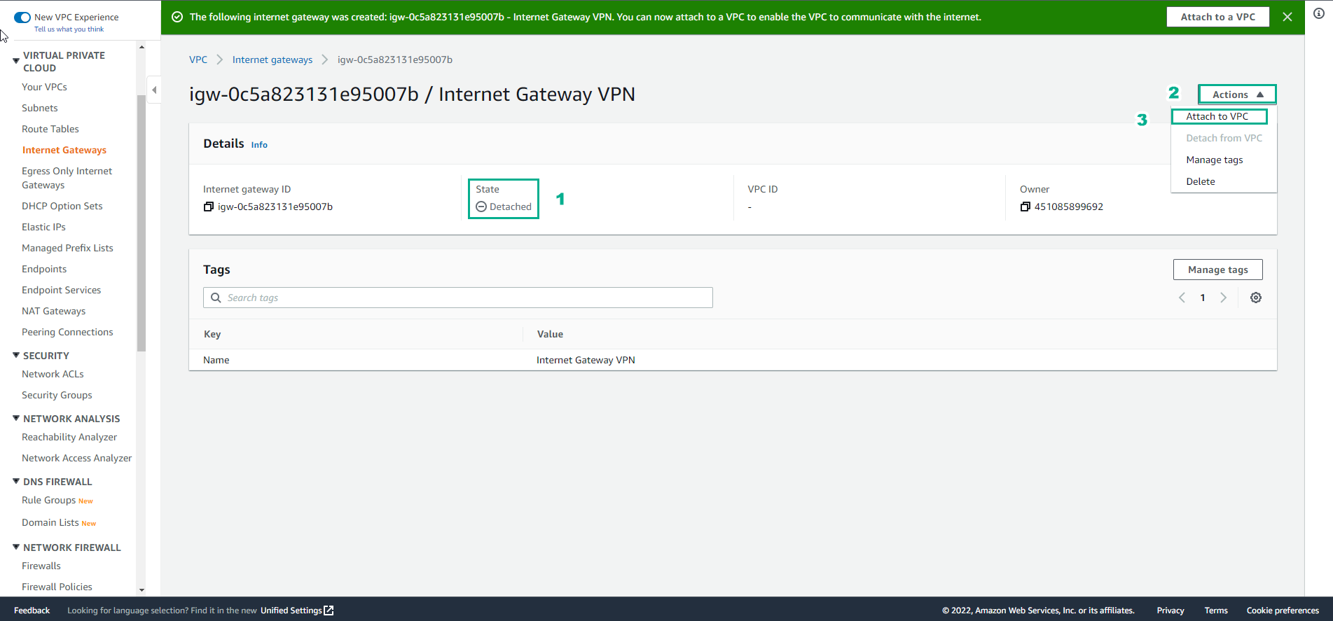 Create VPC