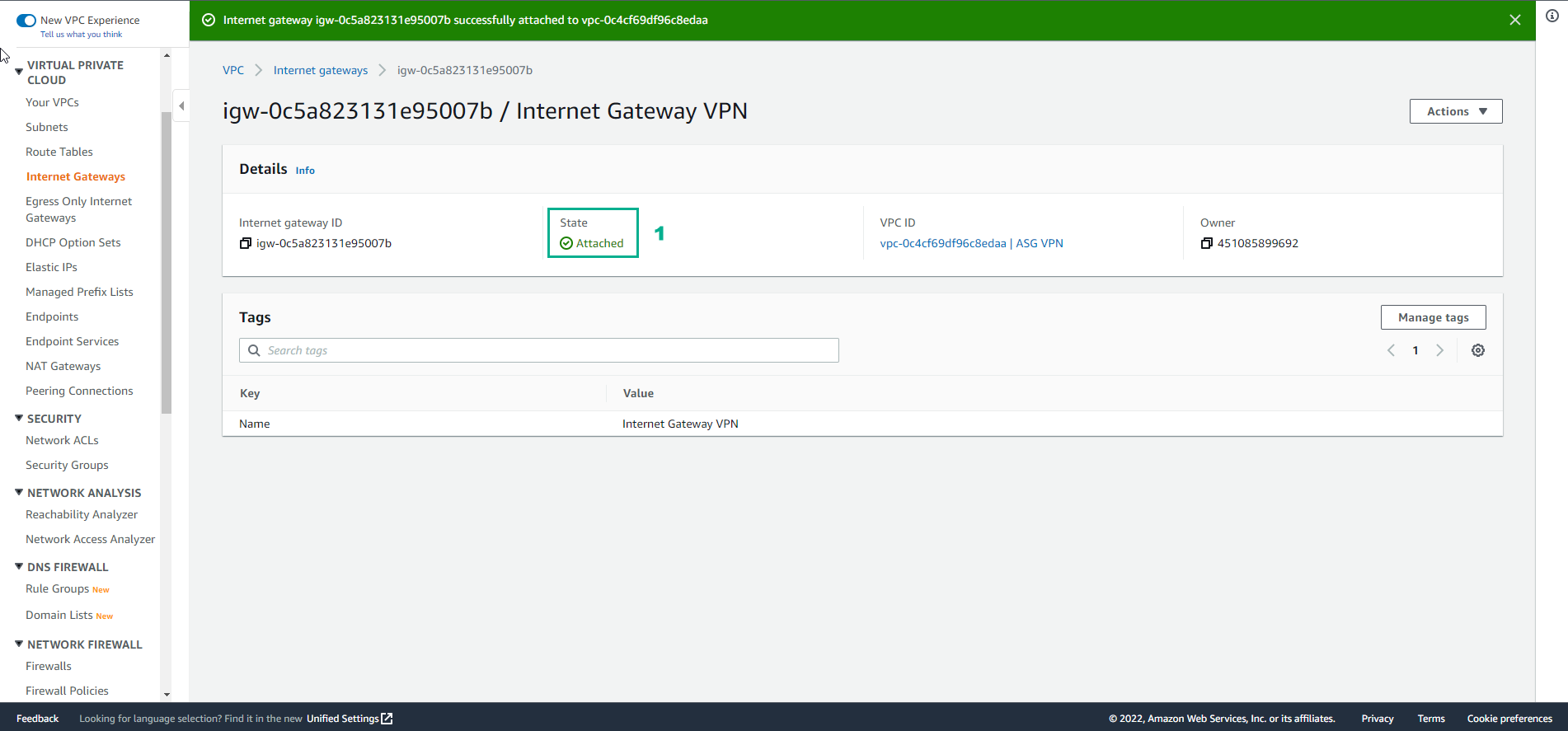 Create VPC