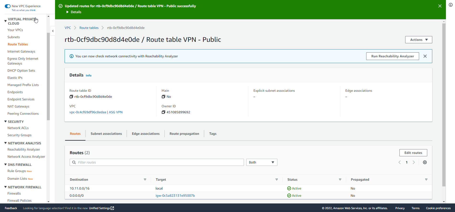 Create VPC