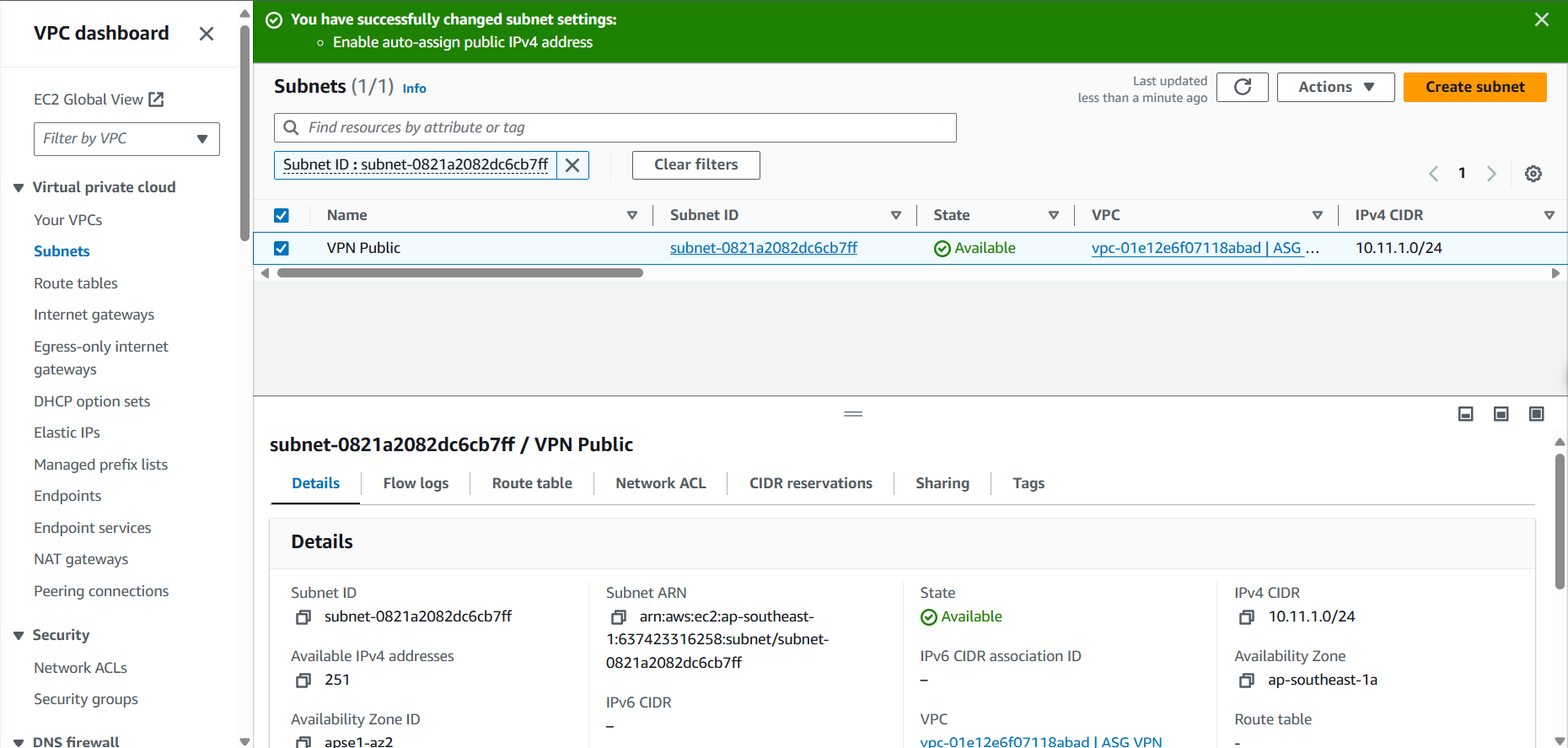 Create VPC