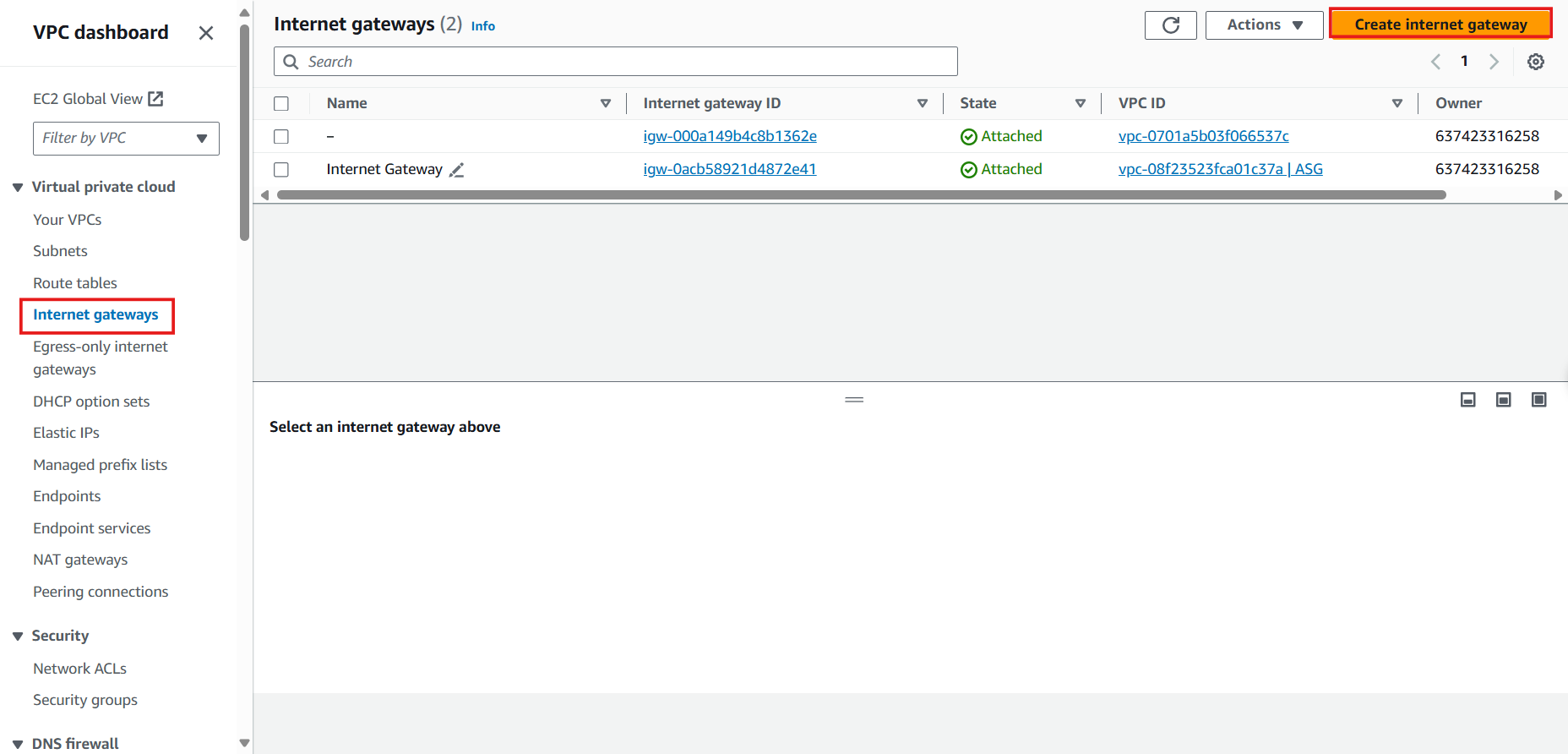 Create VPC