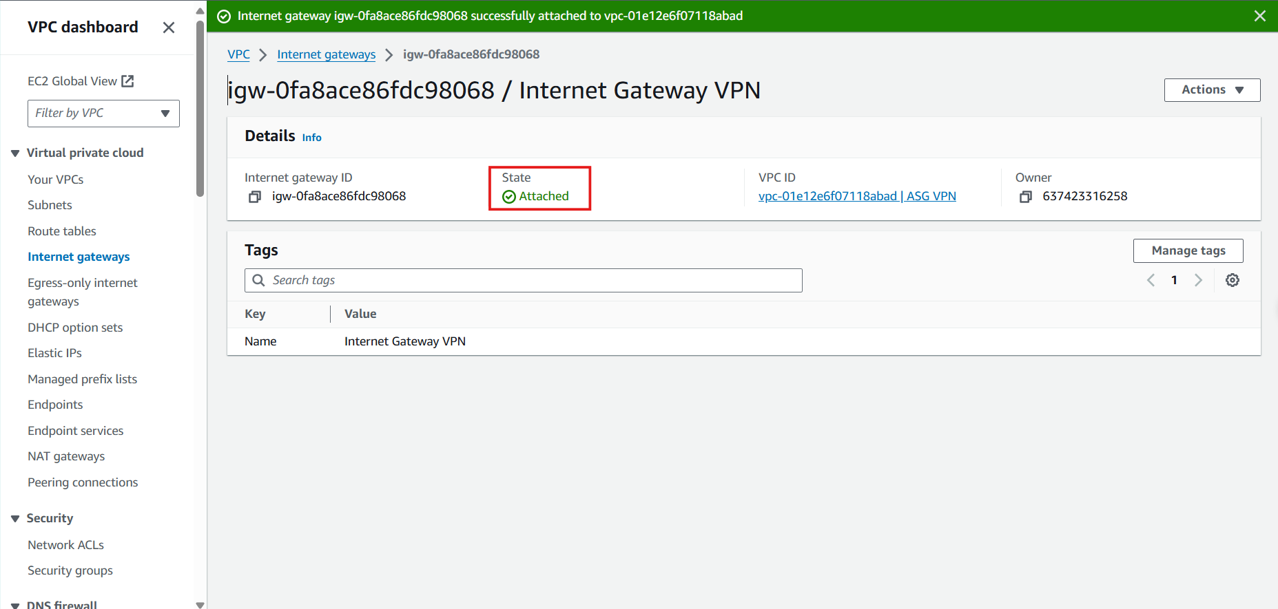 Create VPC