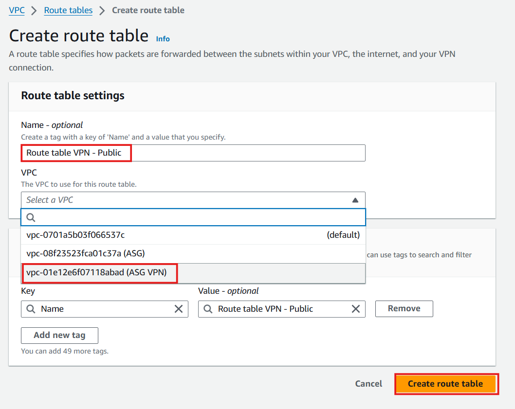 Create VPC