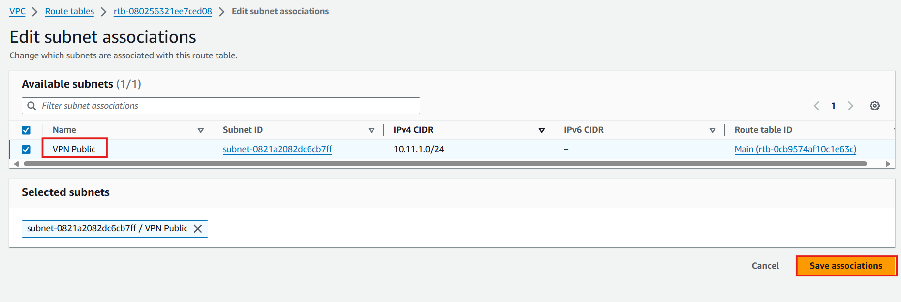Create VPC