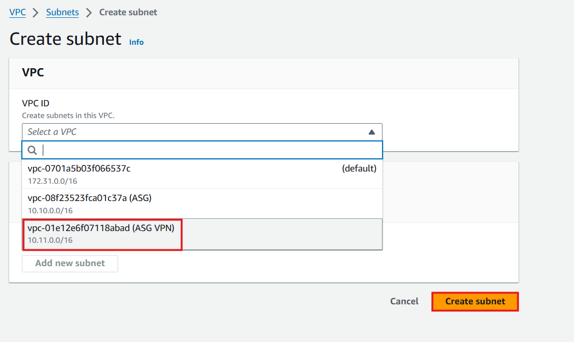 Create VPC
