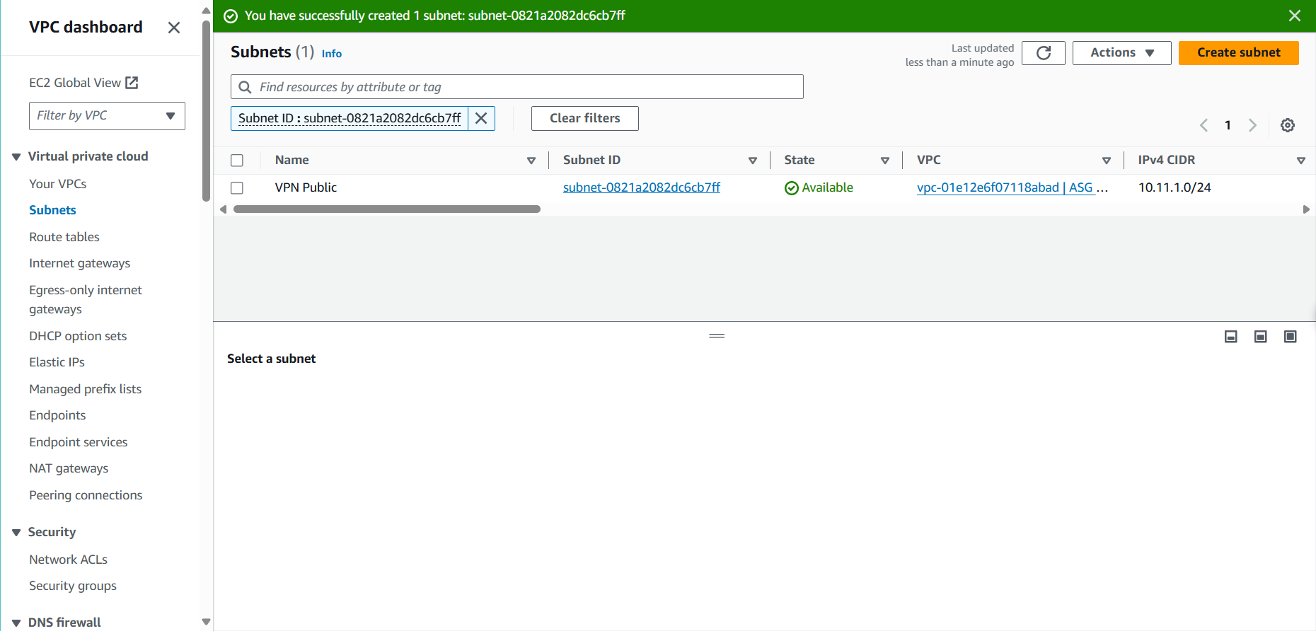 Create VPC