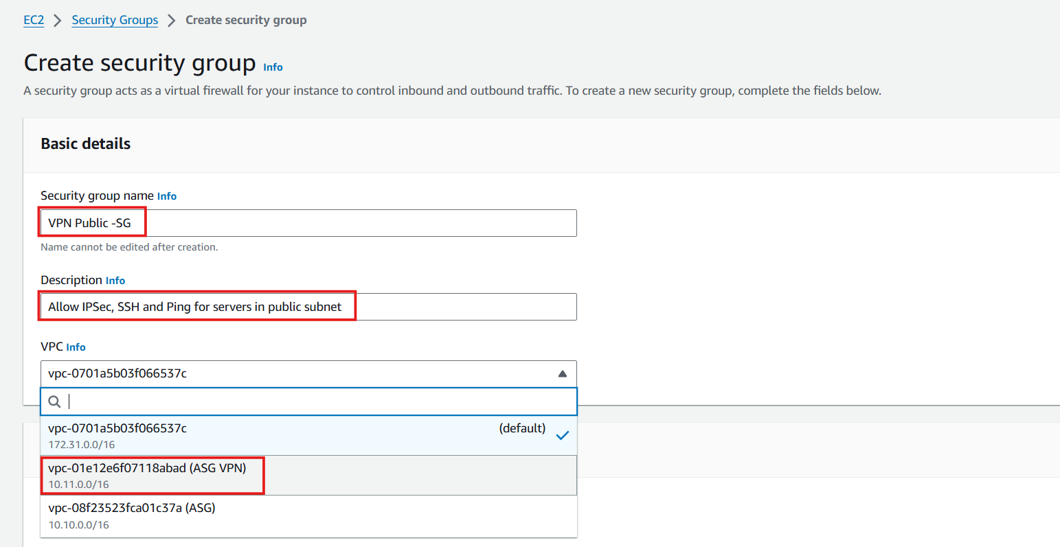Create VPC