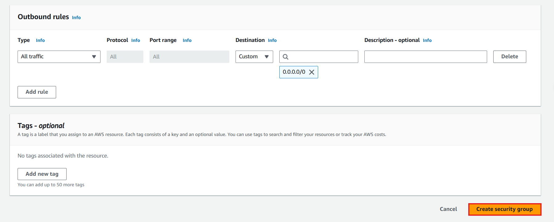 Create VPC