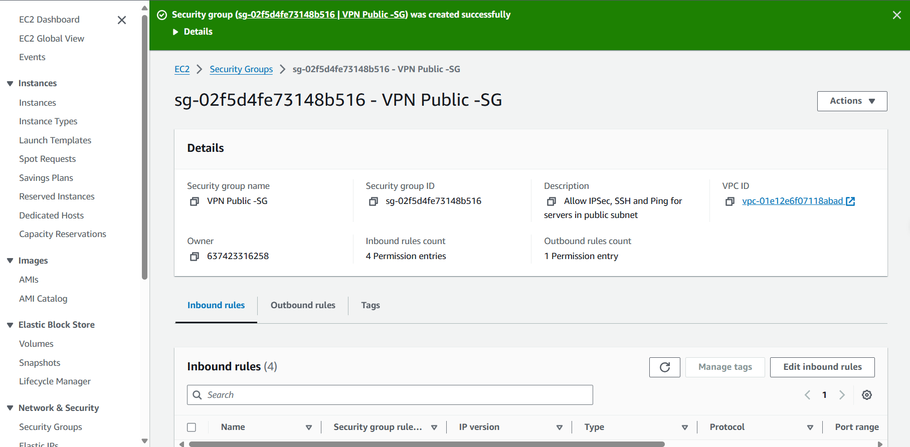 Create VPC
