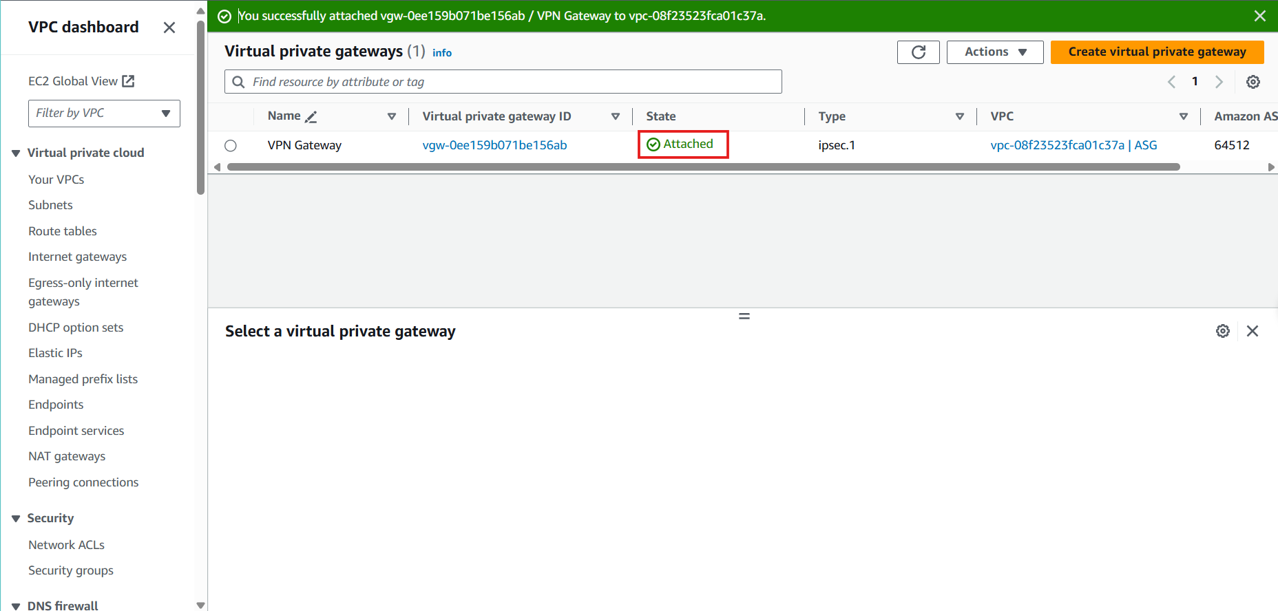 Create VPC