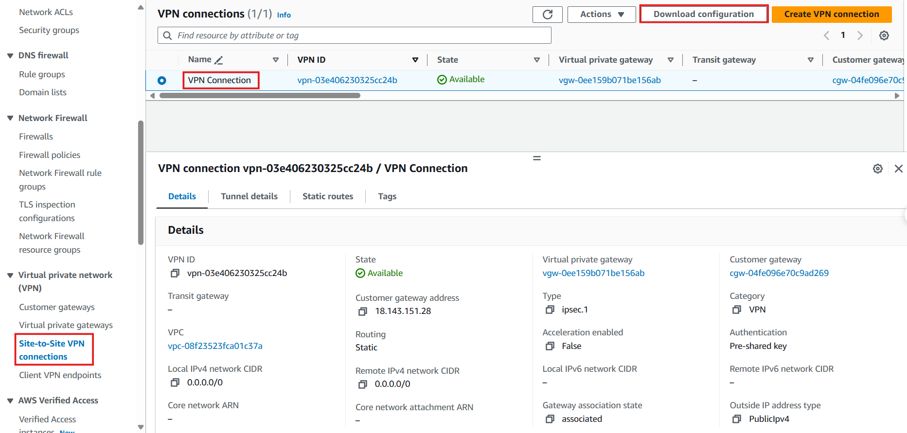 Create VPC