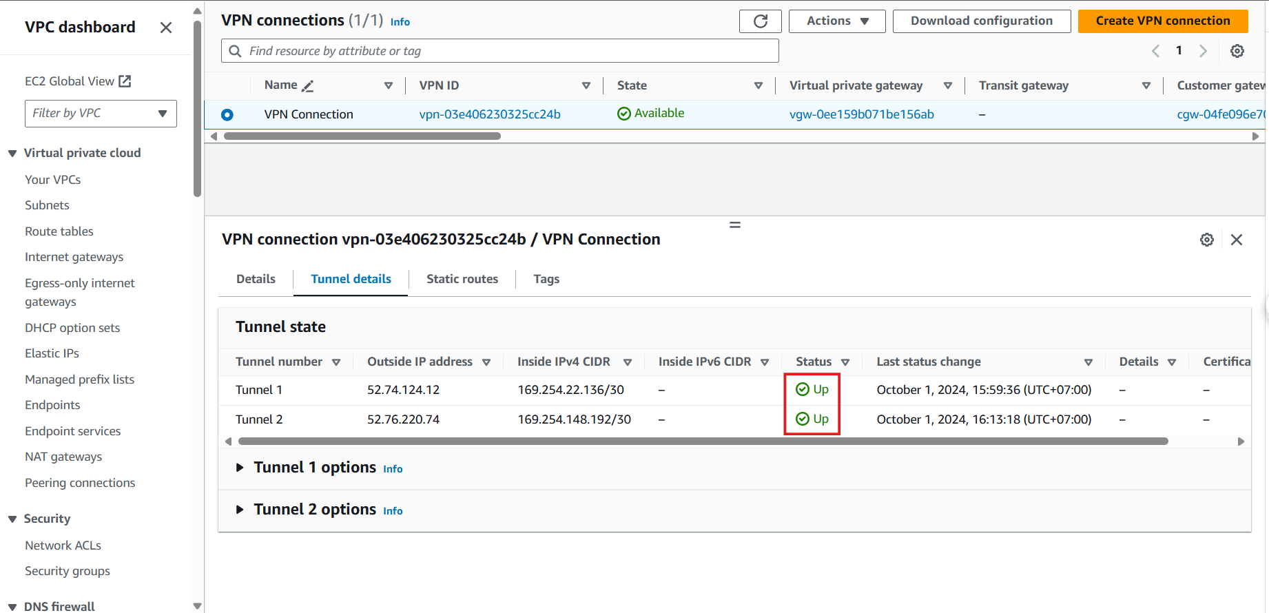 Create VPC