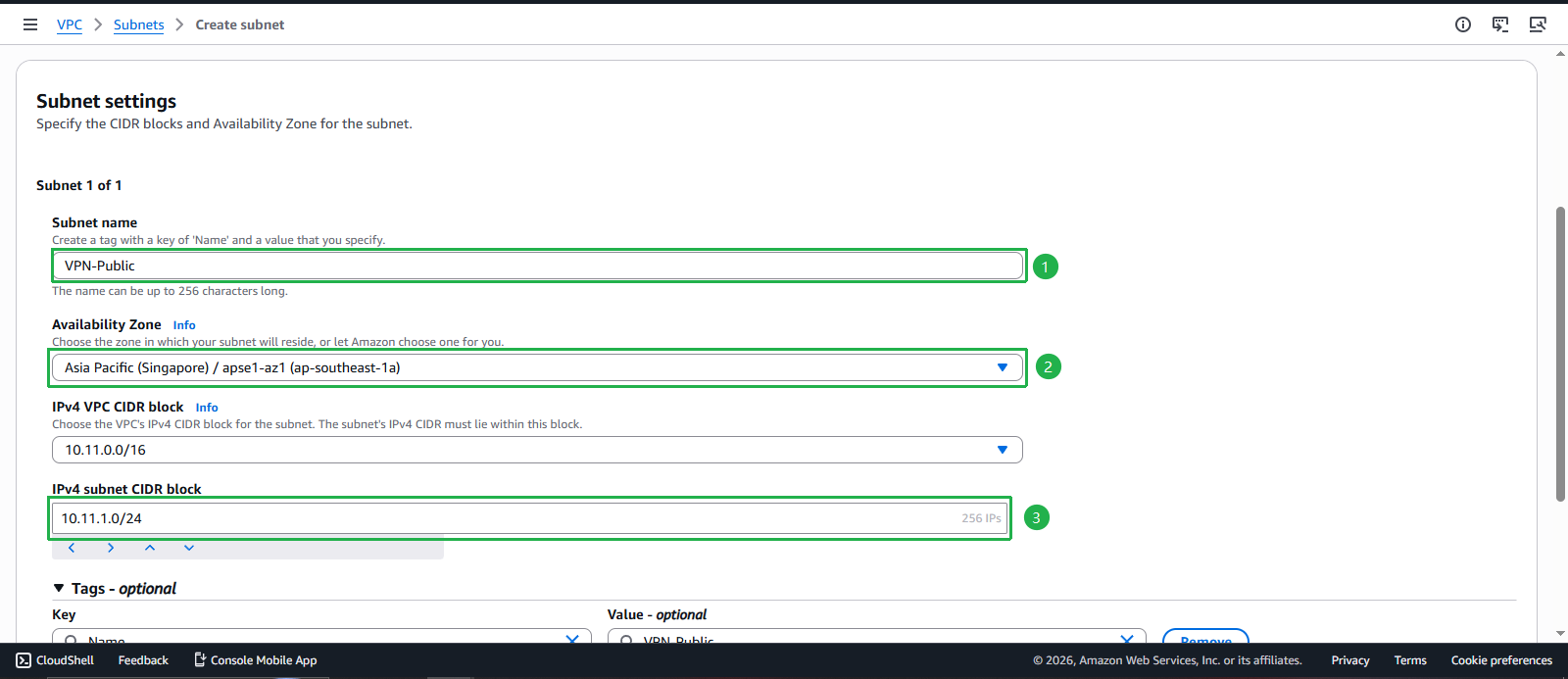 Create VPC