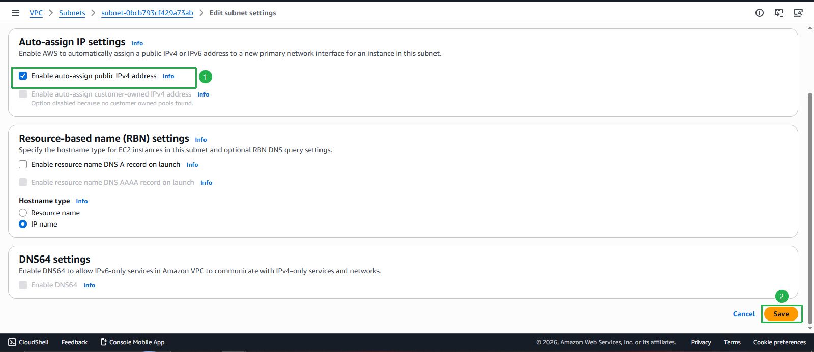 Create VPC
