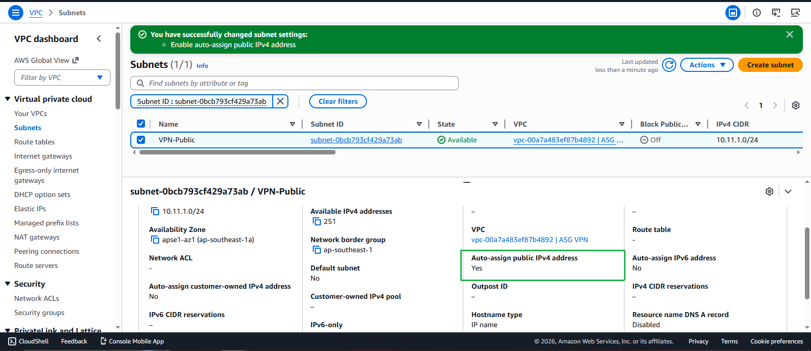 Create VPC