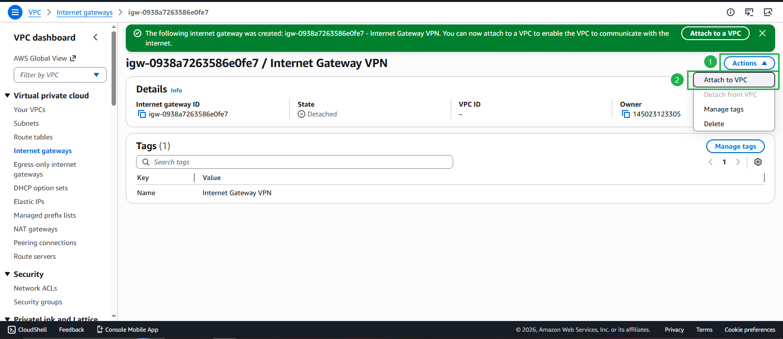 Create VPC