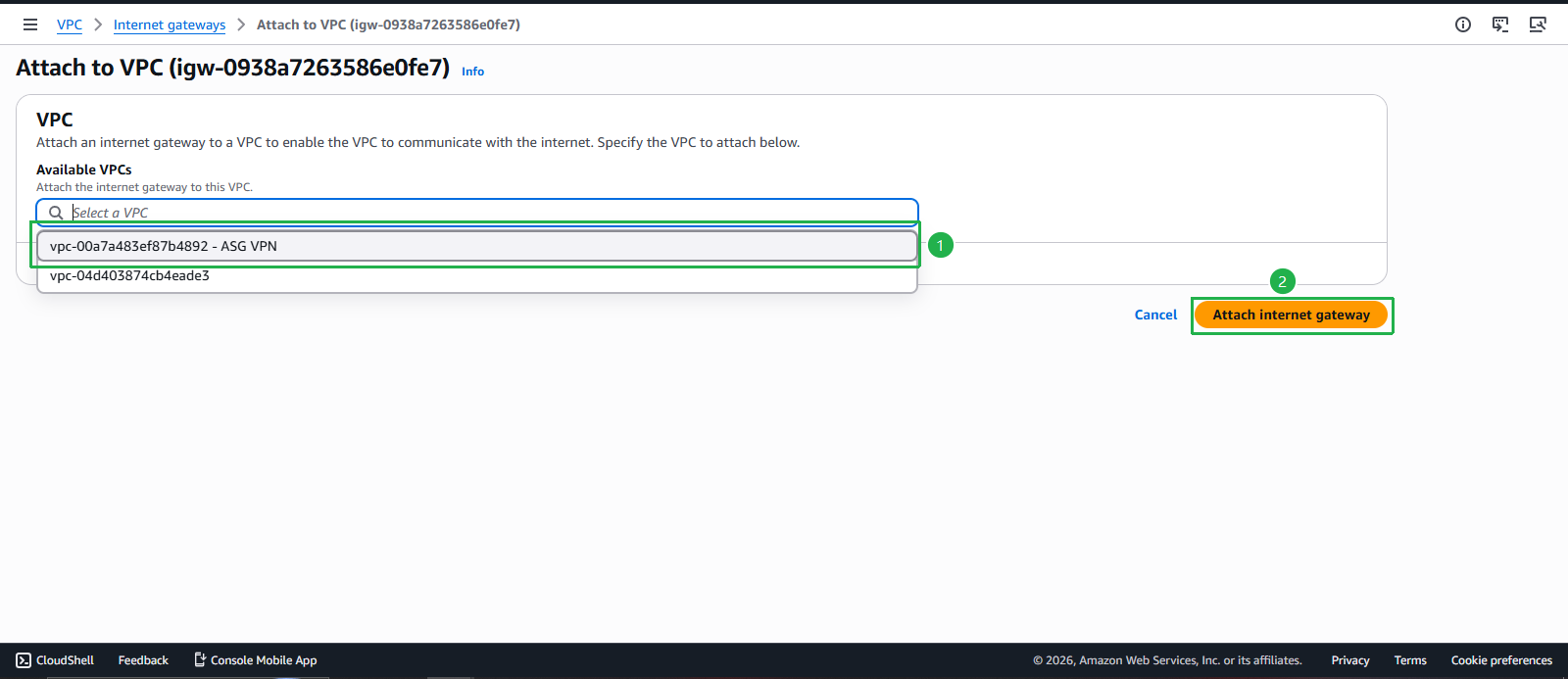 Create VPC