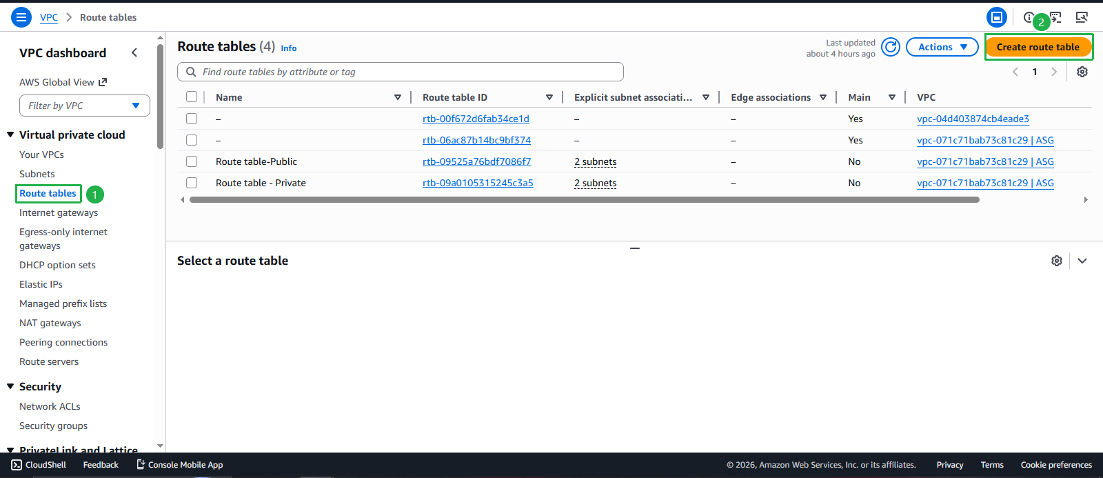 Create VPC