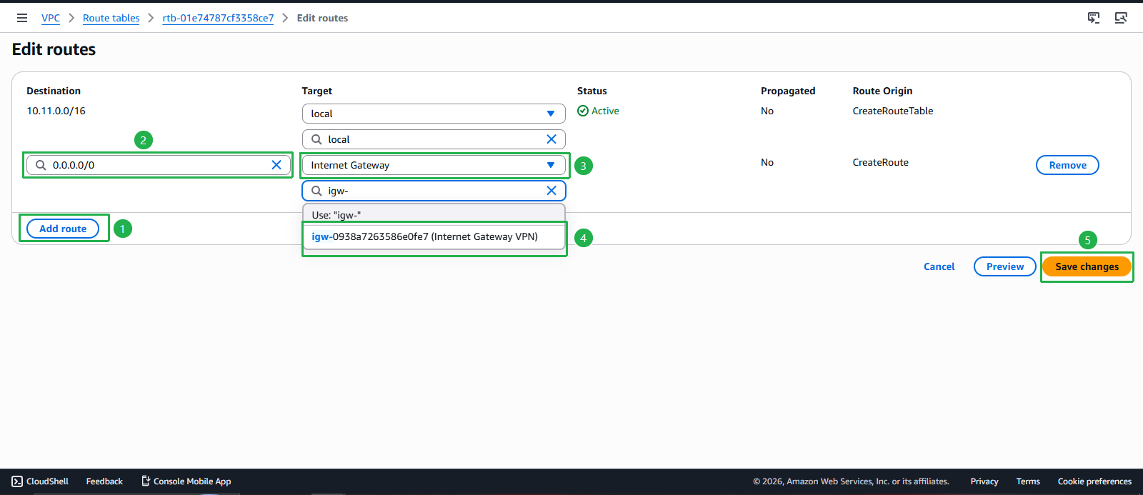 Create VPC