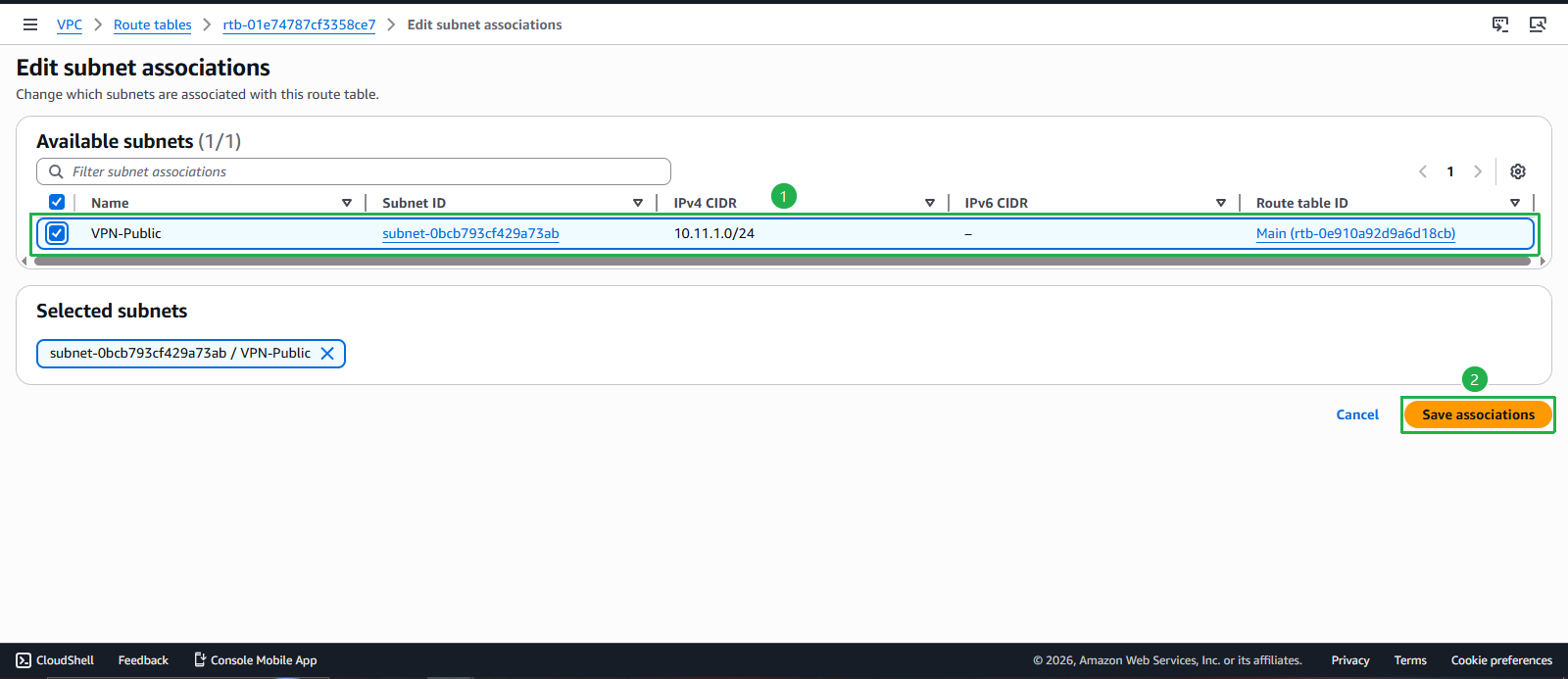 Create VPC