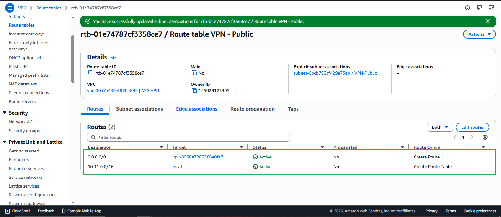 Create VPC