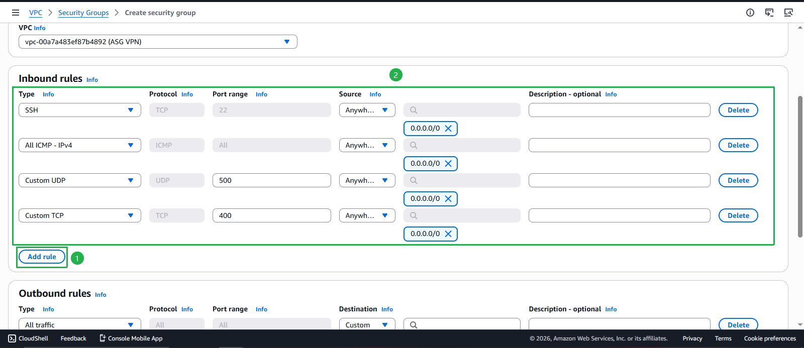 Create VPC