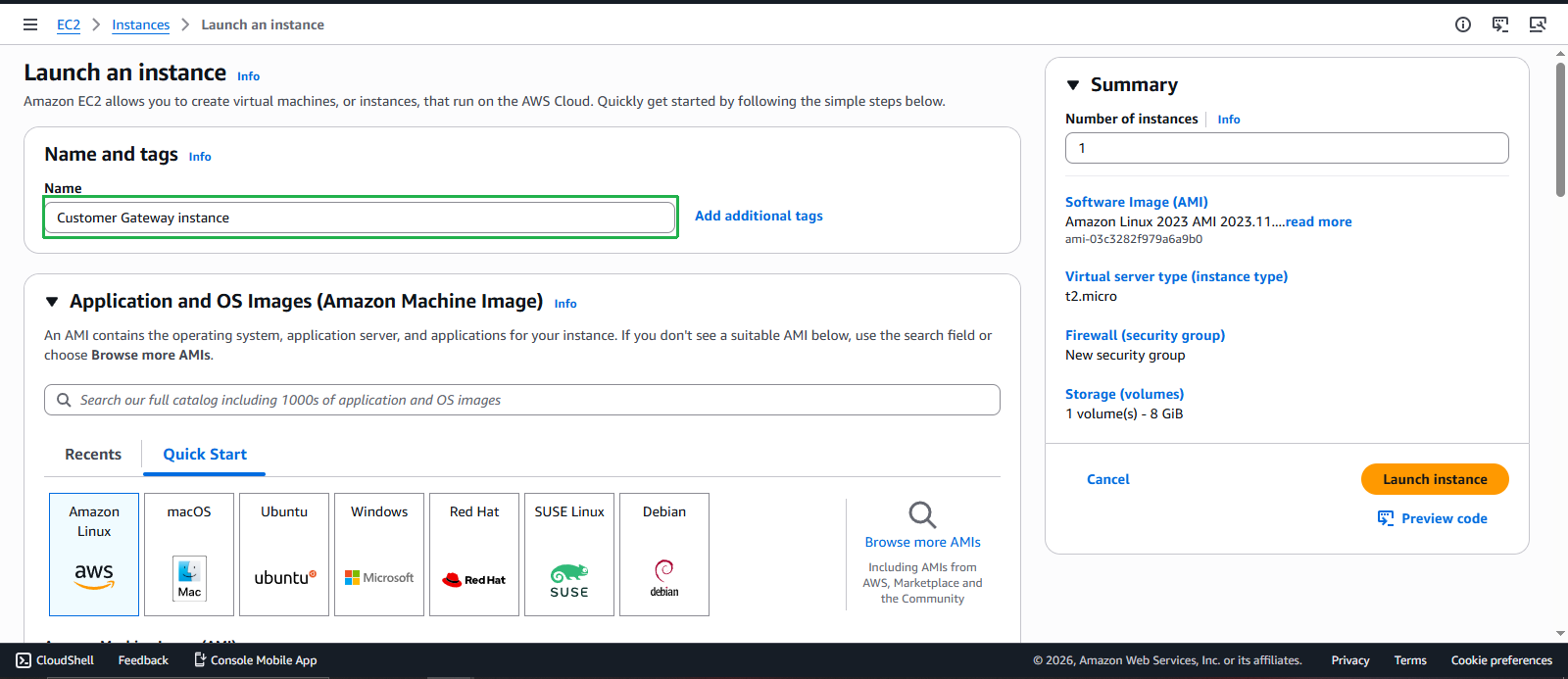 Create VPC