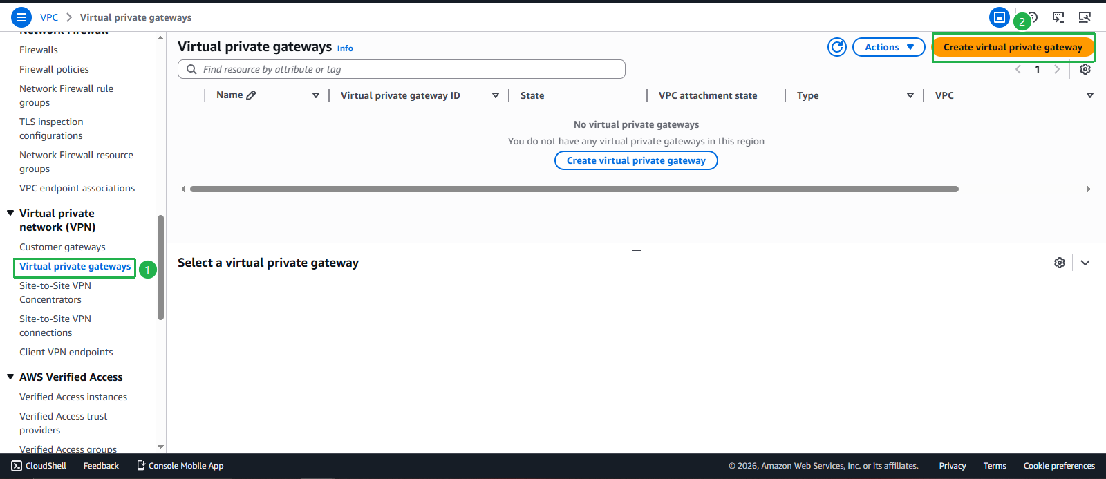 Create VPC
