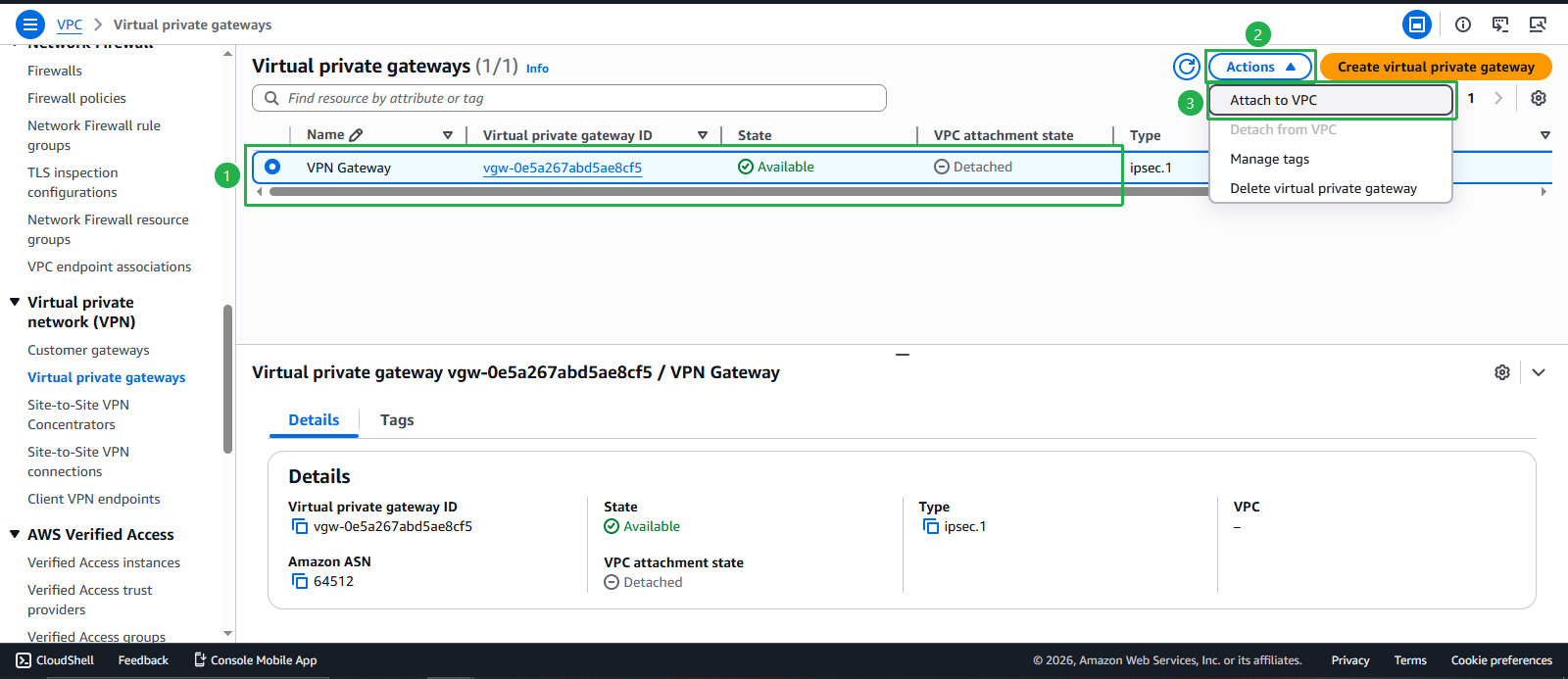 Create VPC