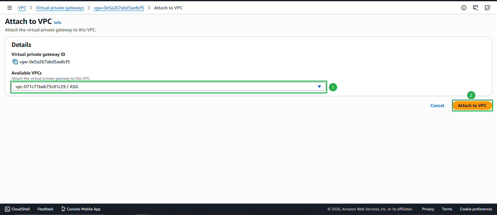 Create VPC