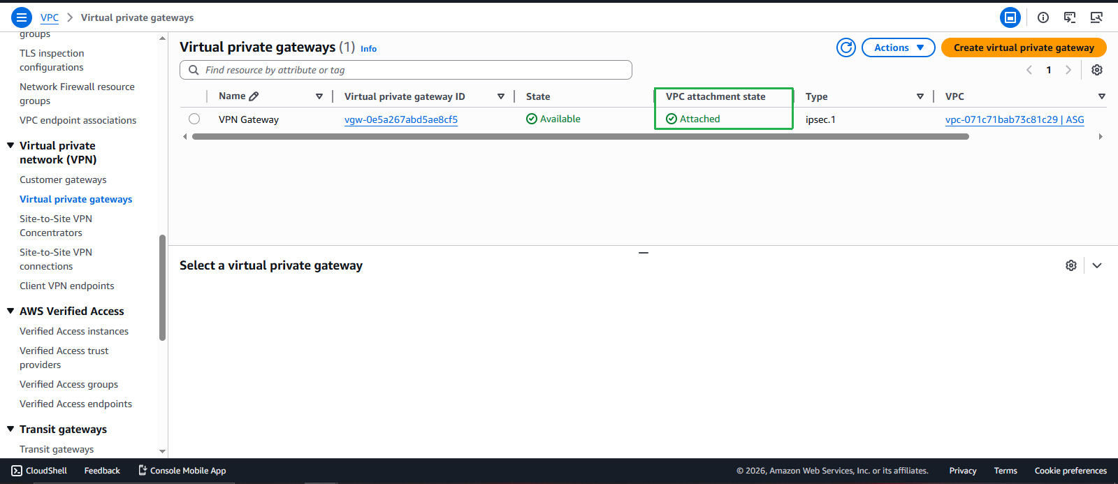 Create VPC