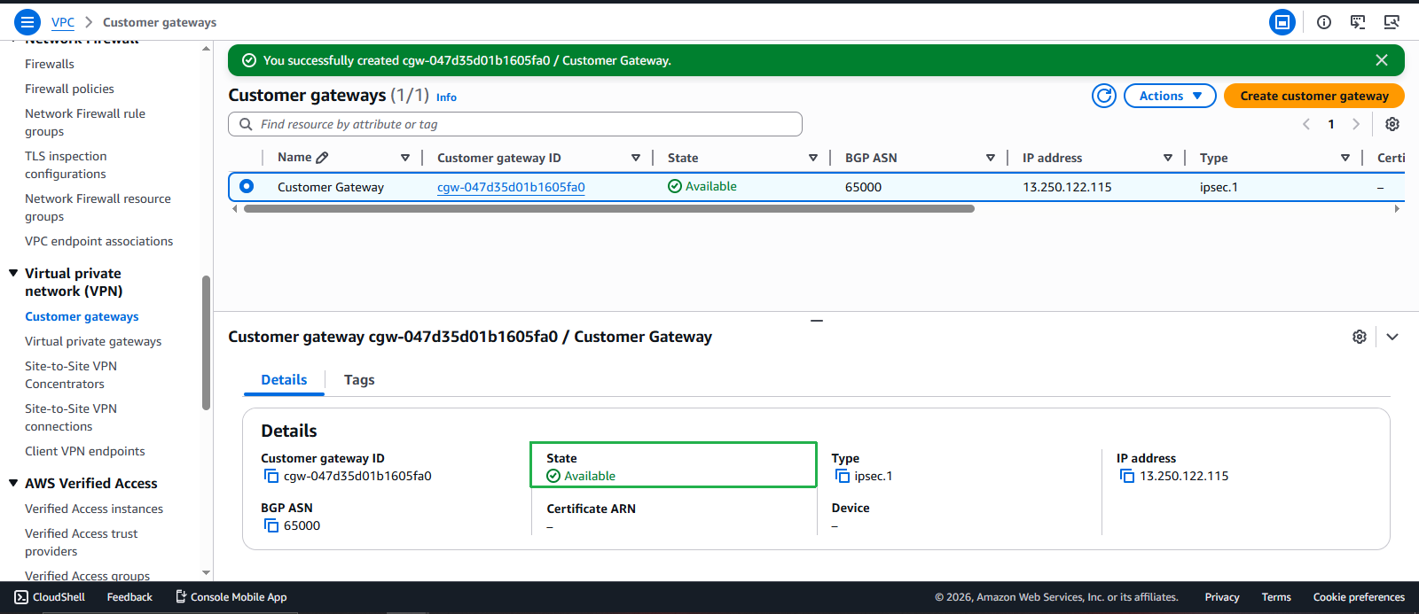 Create VPC