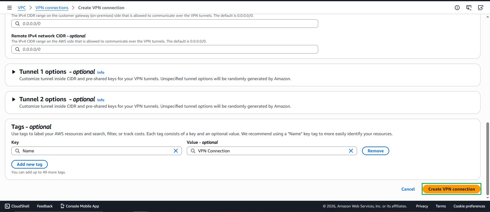 Create VPC