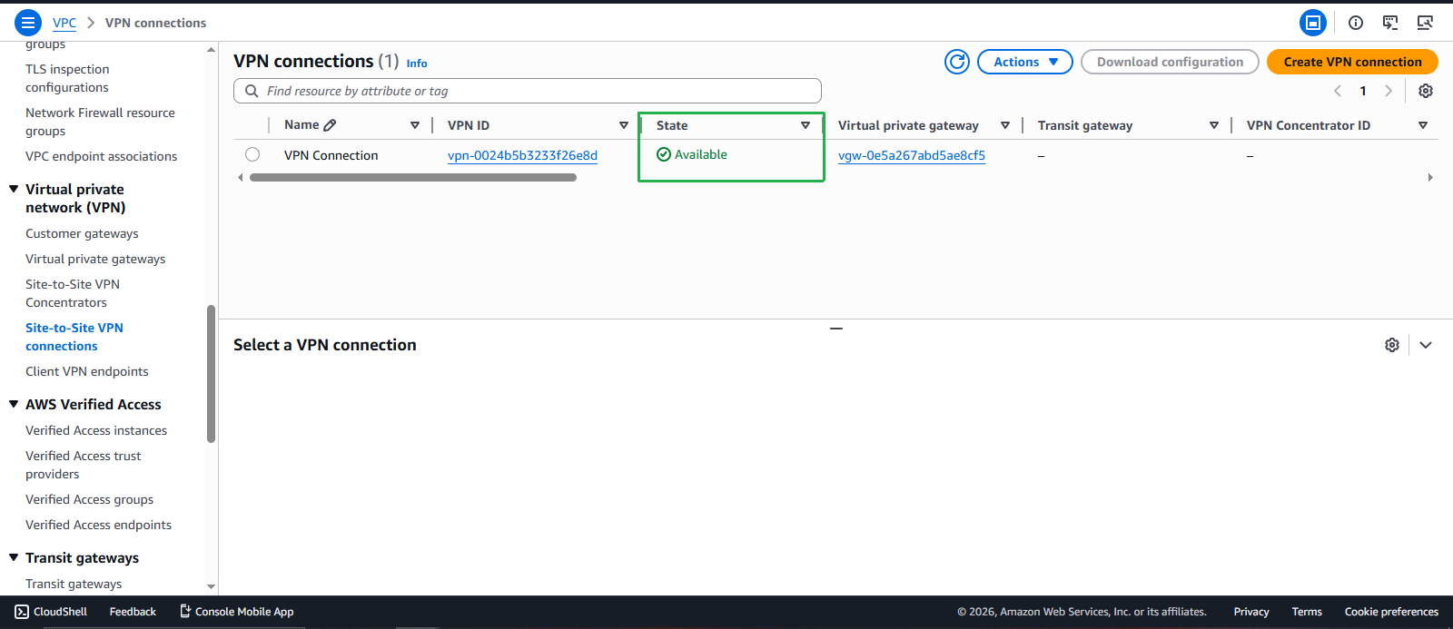Create VPC