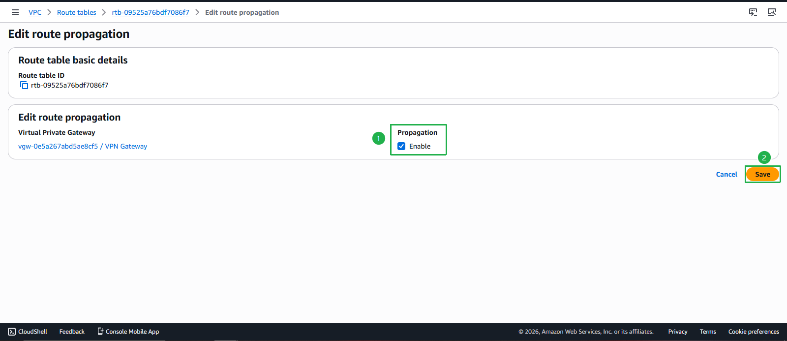 Create VPC